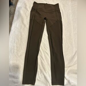 Women’s Lulu Brown High waisted, full length leggings NWOT